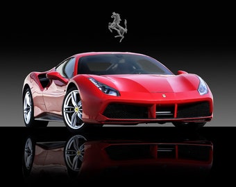 Ferrari 488 GTB Canvas Print Photo