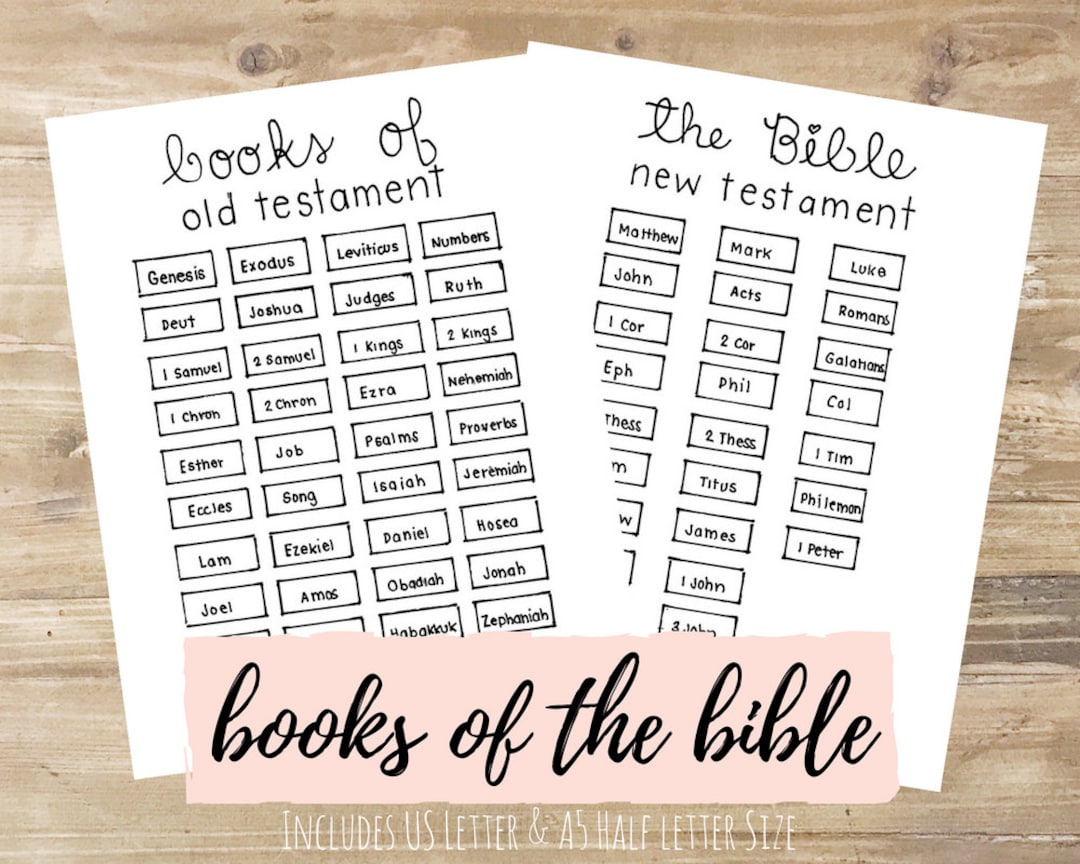 Books of the Bible: Bullet Journal Printable - Etsy