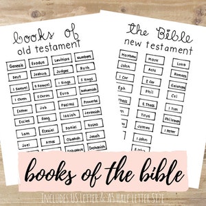 Books of the Bible: Bullet Journal Printable image 1