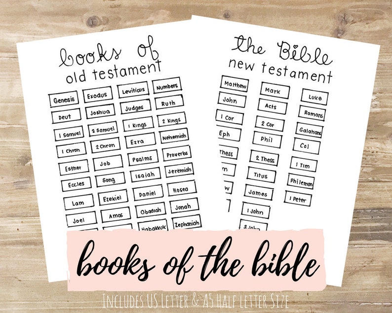 Books of the Bible: Bullet Journal Printable image 1