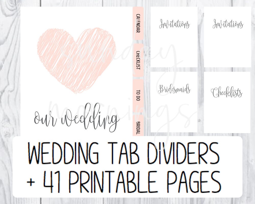 printable-wedding-planning-tabs-dividers-and-printable-section-divider-pages-wedding-planning-binder-pages-41-printable-pages-41-tabs-etsy