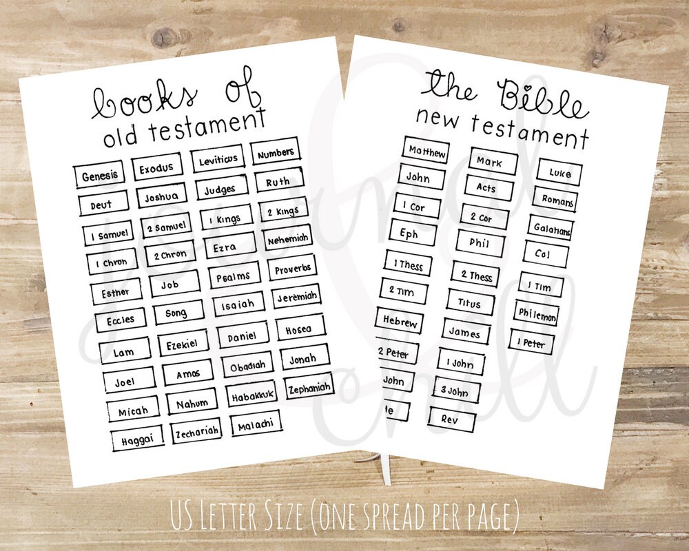 Books of the Bible: Bullet Journal Printable - Etsy