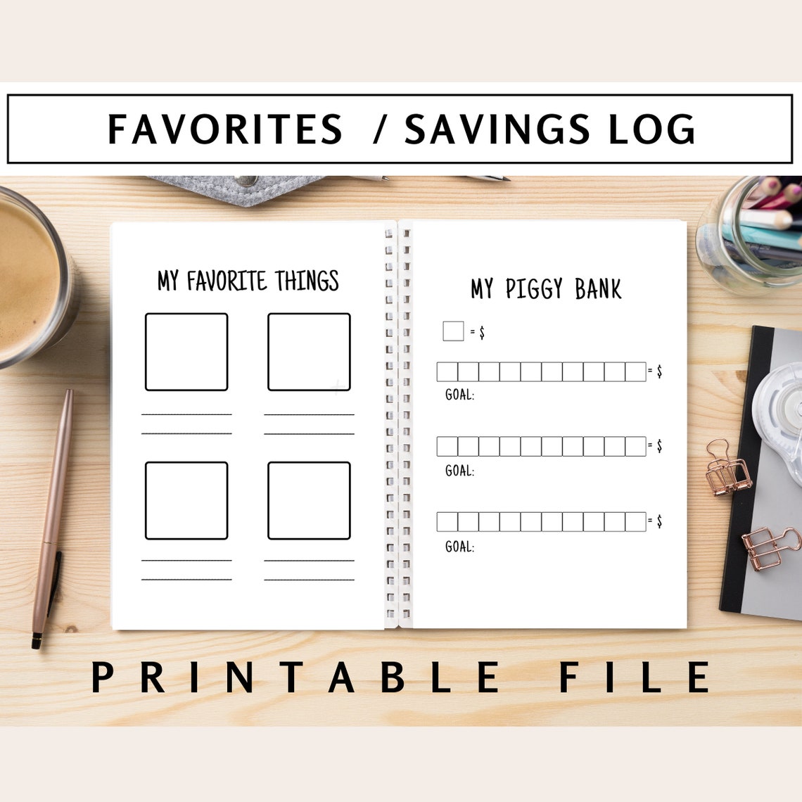 PRINTABLES: 14 Bullet Journal Pages for Children homework - Etsy