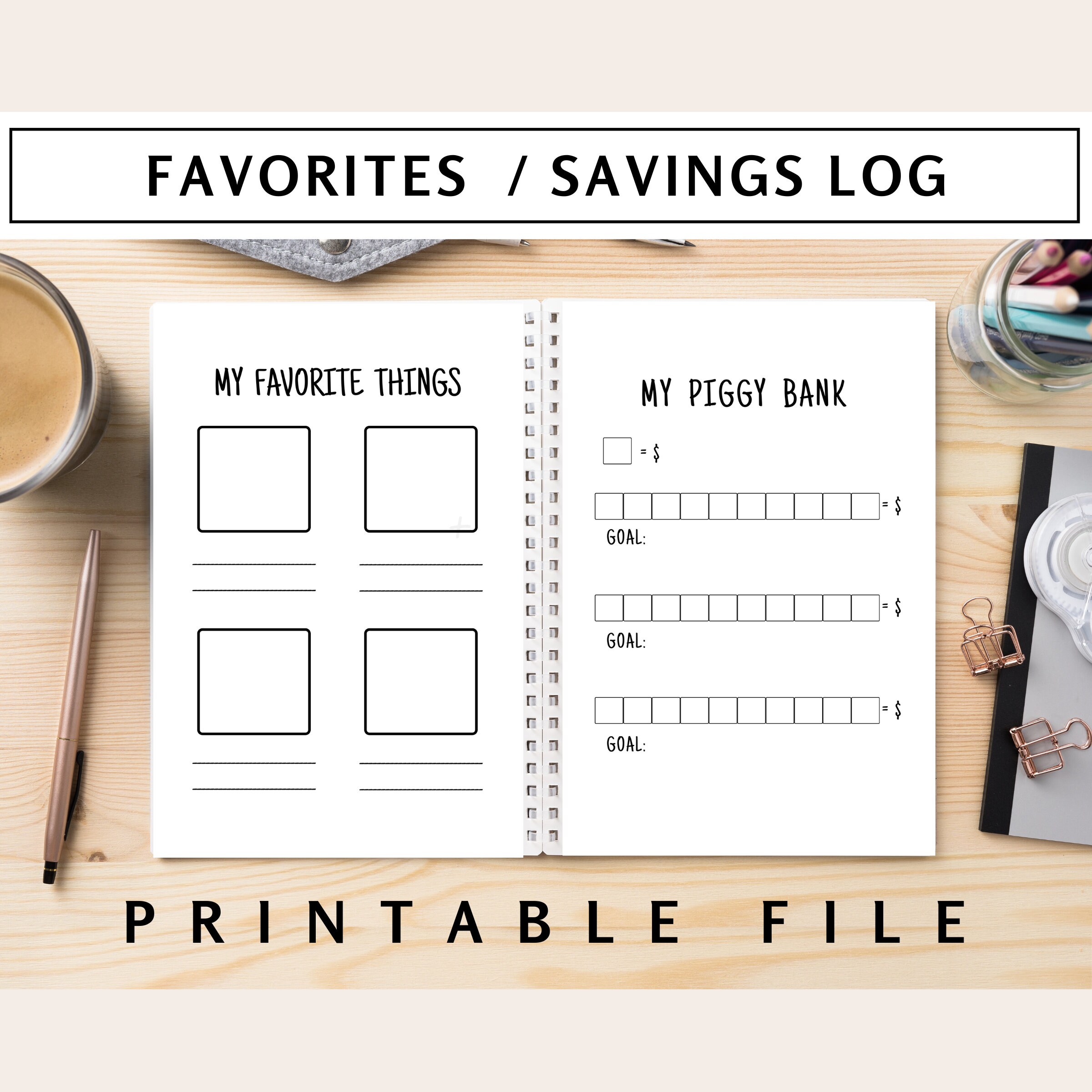 PRINTABLES: 14 Bullet Journal Pages for Children homework Log, Chores ...