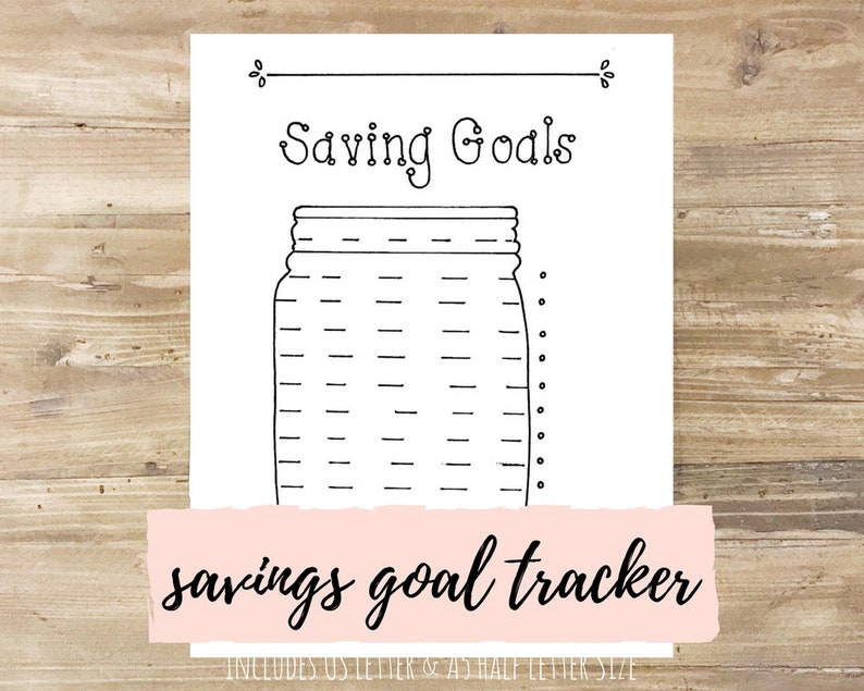 Savings Goals: Bullet Journal Printable - Etsy