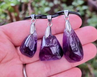 Unique Amethyst Pendant Necklace