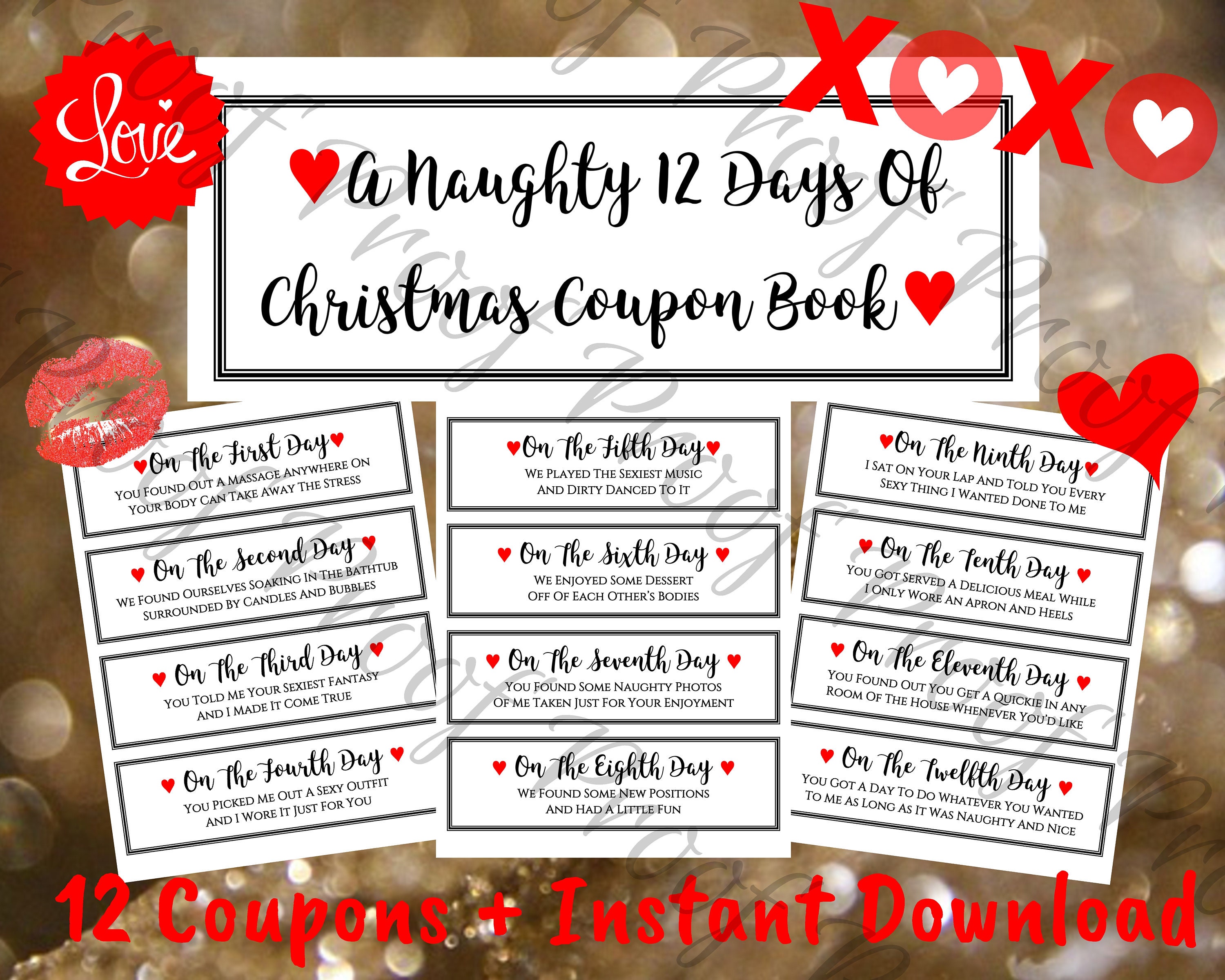 Naughty 12 Days of Christmas Naughty Christmas Gift Naughty Etsy