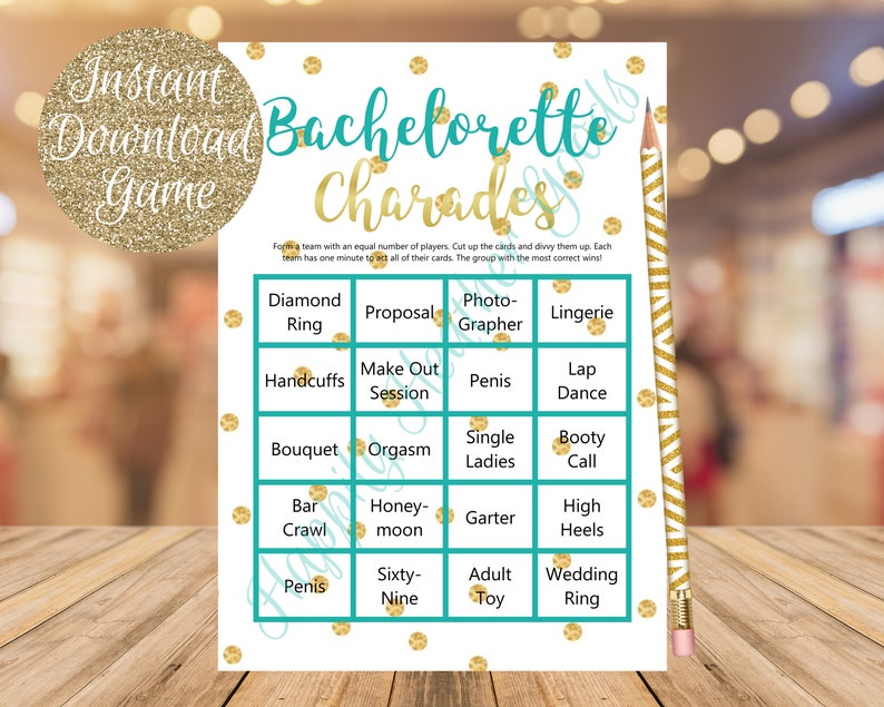 bachelorette party games bachelorette charades printable