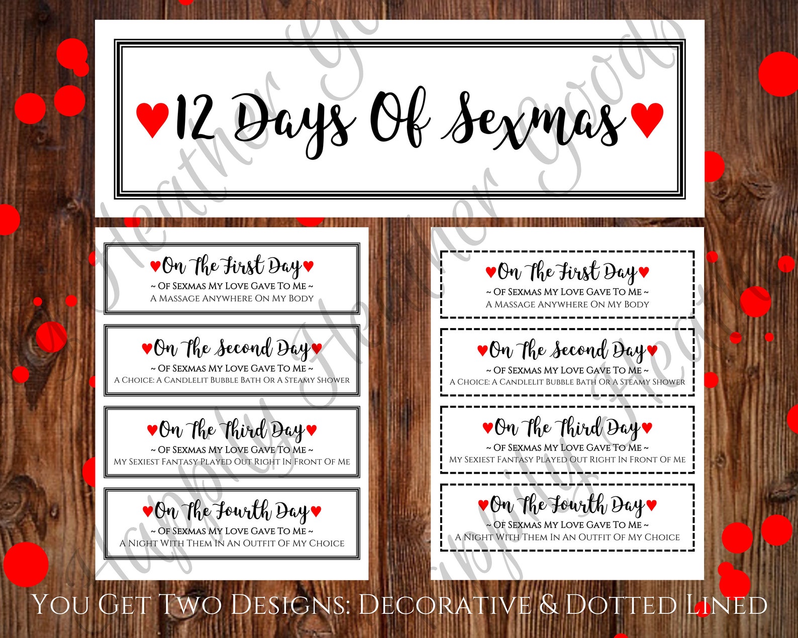 12 Days Of Sexmas Naughty Christmas T Printable Naughty Etsy