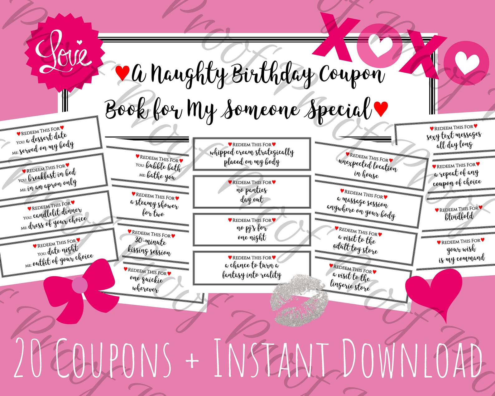 Naughty Birthday Gift Printable Naughty Coupon Book for Him - Etsy
