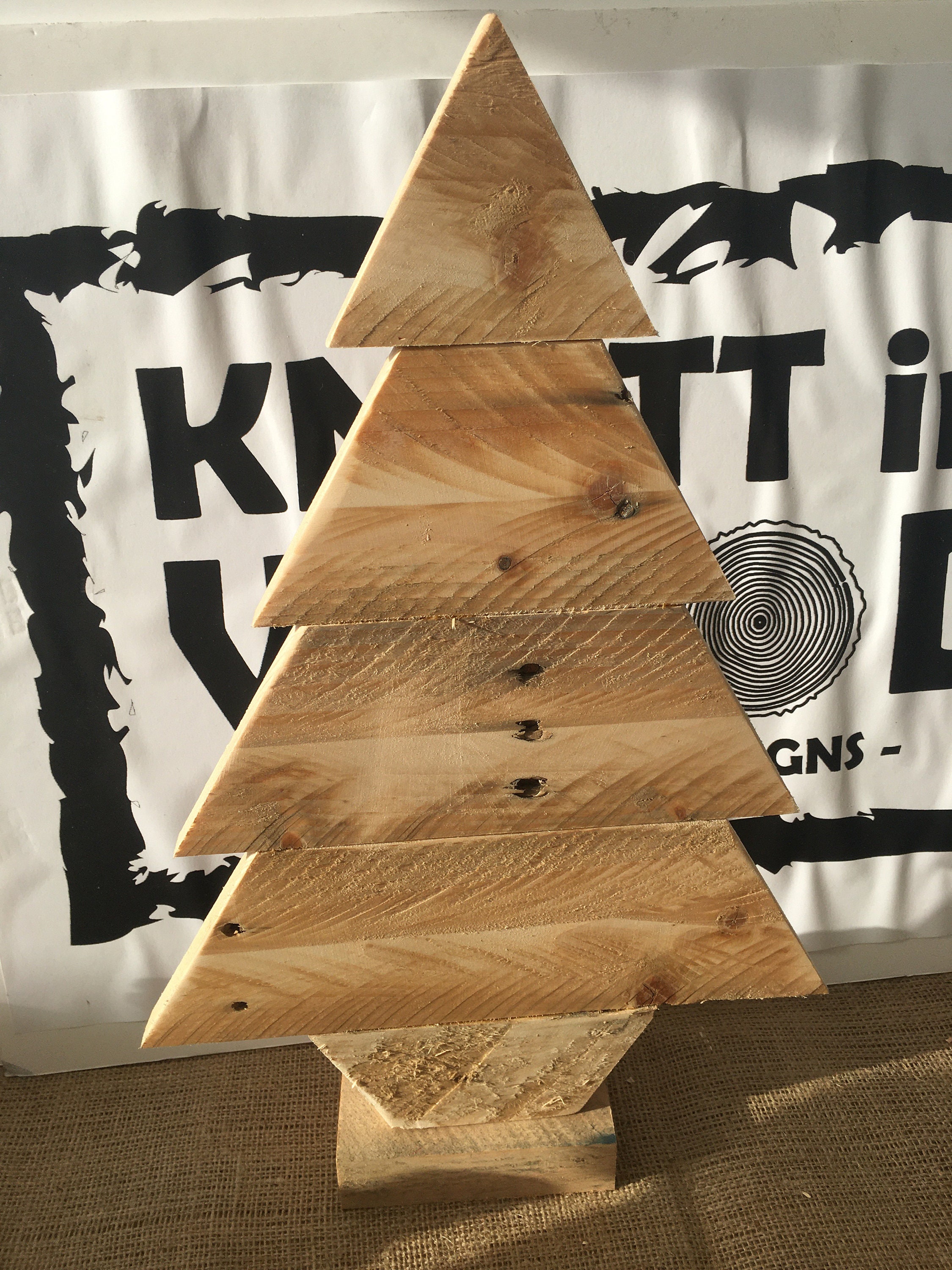 Set of 3 Handmade Reclaimed Pallet Wood Christmas Trees. - Etsy UK