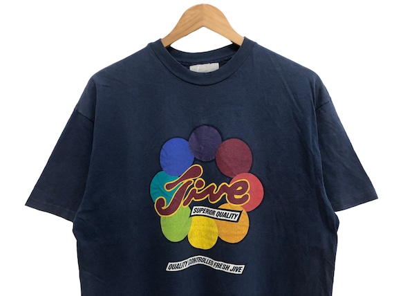 Vintage 90s FRESHJIVE RAW VIBE Superior Quality Logo Tee Rare