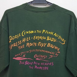 Vintage 90s 1997 SMOKIN GROOVES music festival george clinton p-funk cypress hill erykah badu the roots foxy brown single stitch distressed image 7