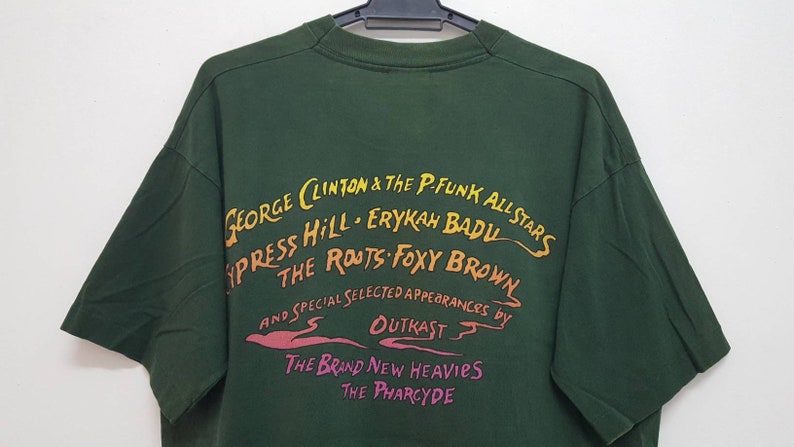 Vintage 90s 1997 SMOKIN GROOVES music festival george clinton p-funk cypress hill erykah badu the roots foxy brown single stitch distressed image 7