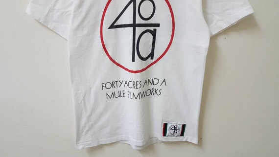 Vintage 90s forty acres and a mule filmworks make black film by any means necessary spike lee single stitch made in usa big logo t shirt View 4