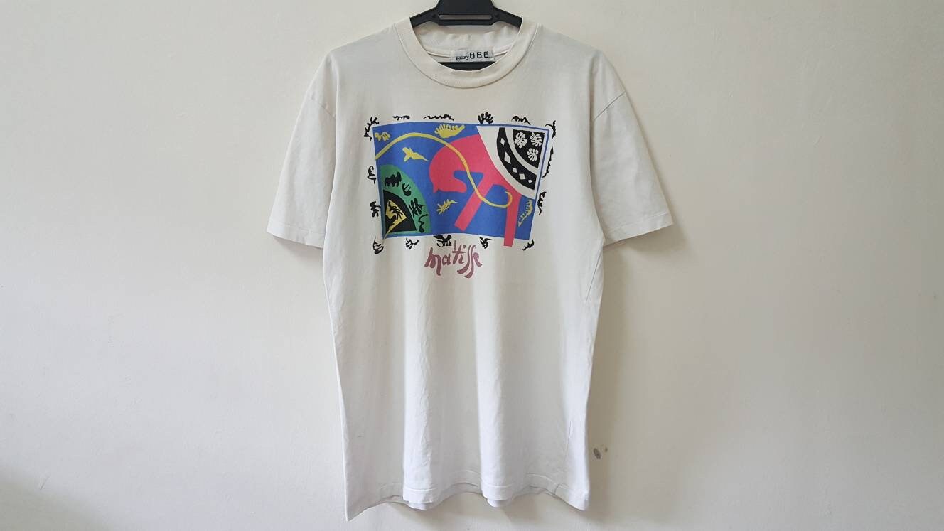 アンリ・マティス　Matisse ビンテージ　アート総柄　開襟シャツ　古着 90 90s アンリ・マティス マティス アート | ビンテージ古着屋
