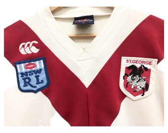 80s 90s CLASSIC NSWRL イラワラ・スティーラーズ ジャージ Vintage 80s 90s ST. GEORGE Illawarra DRAGONS Nsw Rugby