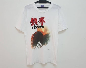 Vintage 90s 1995 TEKKEN namco limited video games promo single stitch rare hype dope swag t-shirt