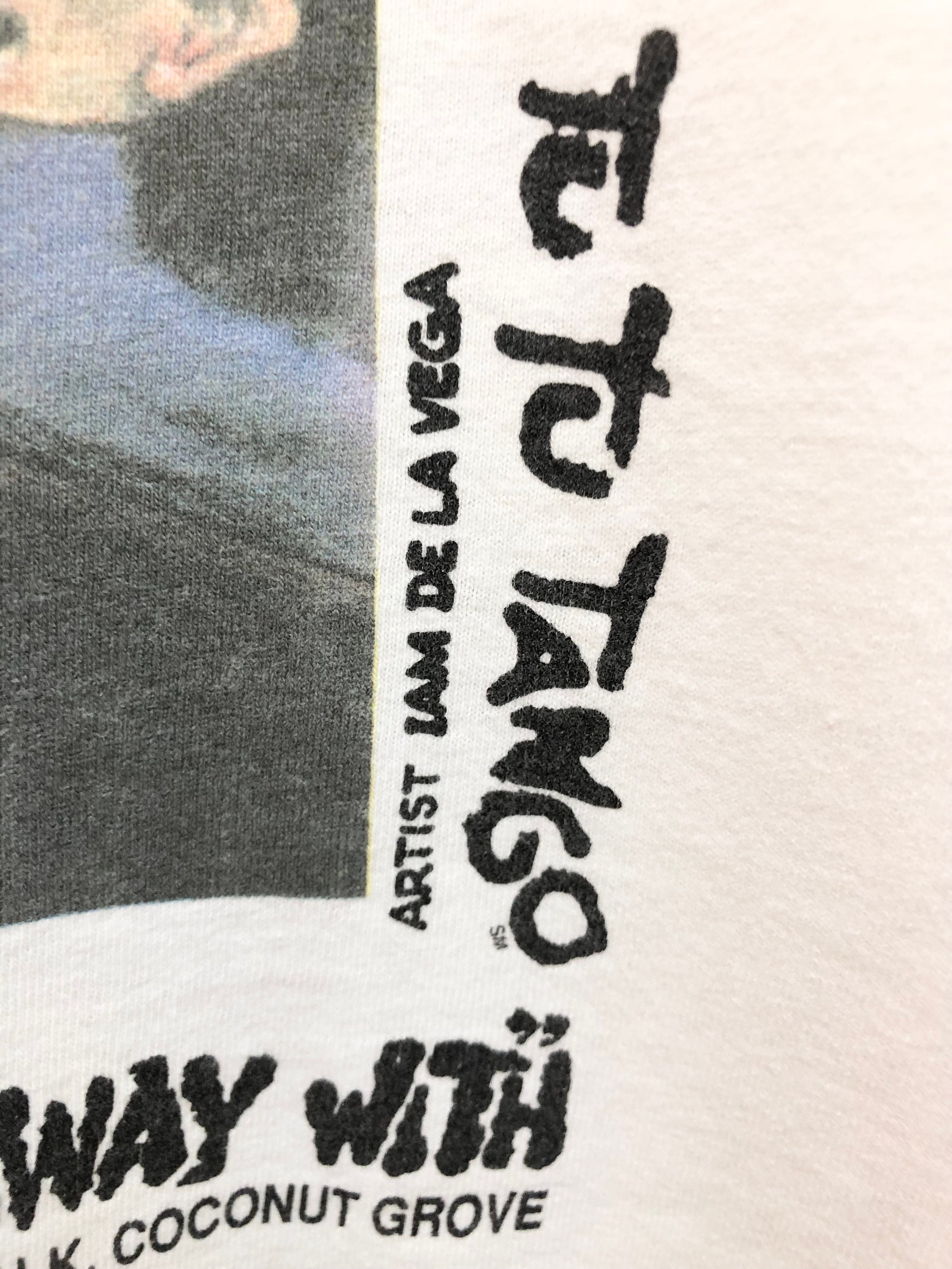 Vintage 90s Iam DE LA VEGA Art Tee Cafe Tu Tu Tango Promo Tee 