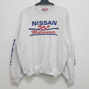 Moletom vintage estilo corrida NISSAN MOTORSPORT dos anos 90 raro