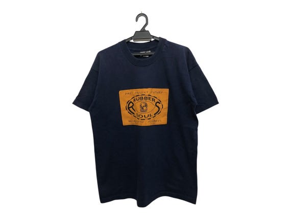 Vintage 90s RUBBER SOUL performance threads past present future worldwide apparel skateboards surfboards streetwear rave tee single stitch
