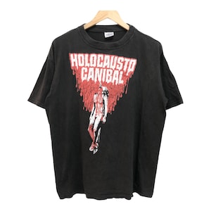 Vintage 80s 90s HOLOCAUSTO CANIBAL horror film documentary rare t shirt