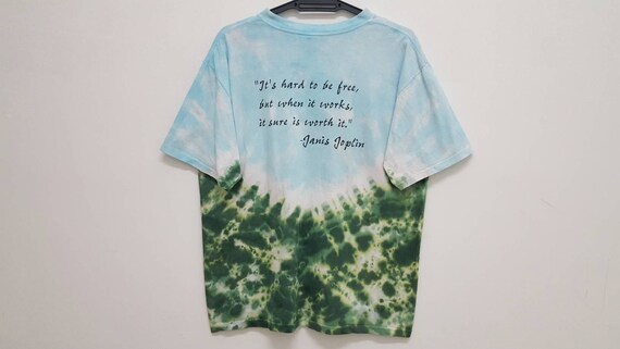 Vintage 00s JANIS JOPLIN rock stars quote tee rar… - image 2