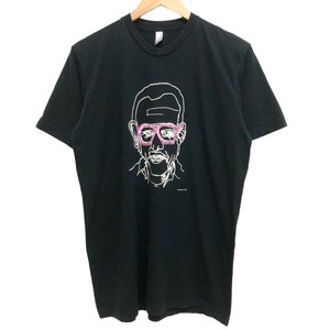 Vintage 00s TERRY RICHARDSON sketch self potrait american apparel promo tee made in usa