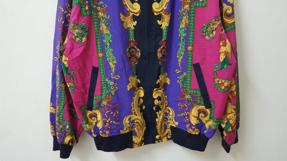 Vintage 90s BAROQUE BOMBER JACKET nice rare desig… - image 4