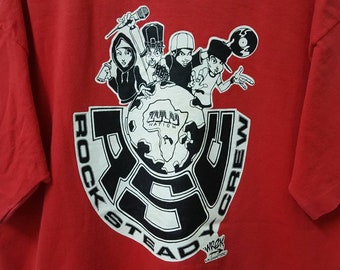 Vintage 90s ROCK STEADY CREW  ロゴ T シャツ　フリーサイズ ヴィンテージ 90 年代 ROCK STEADY CREW ズールー ネーション レア