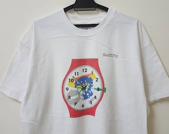 Vintage 90s Swatch Watch promo Tシャツ Vintage 90s Swatch Watch promo Tシャツ