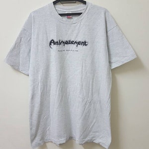 Vintage 90s 1998 ANIMAZEMENT raleigh, NC japanese animation anime and culture convention made in usa single stitch t shirt