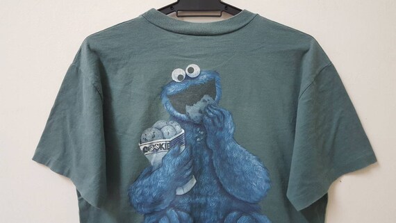 Vintage 90s COOKIE MONSTER muppet cookie wear jim hen… - Gem