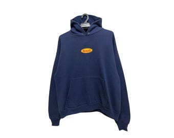 Vintage 90s OG SEAGULL logotipo central oval surf skate streetwear moletom com capuz hanes