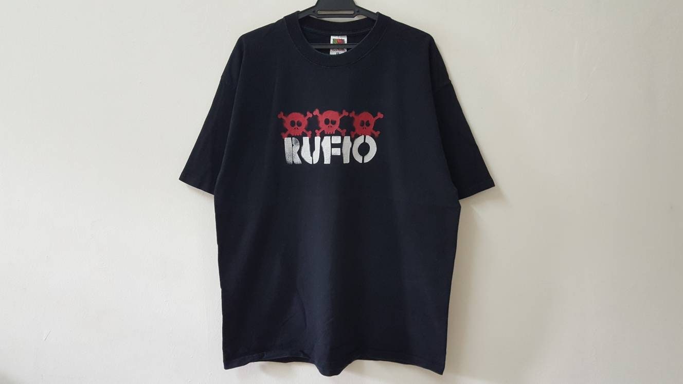 Vintage 00s RUFIO Skull Logo Punk Rock Band Tees Rare Etsy