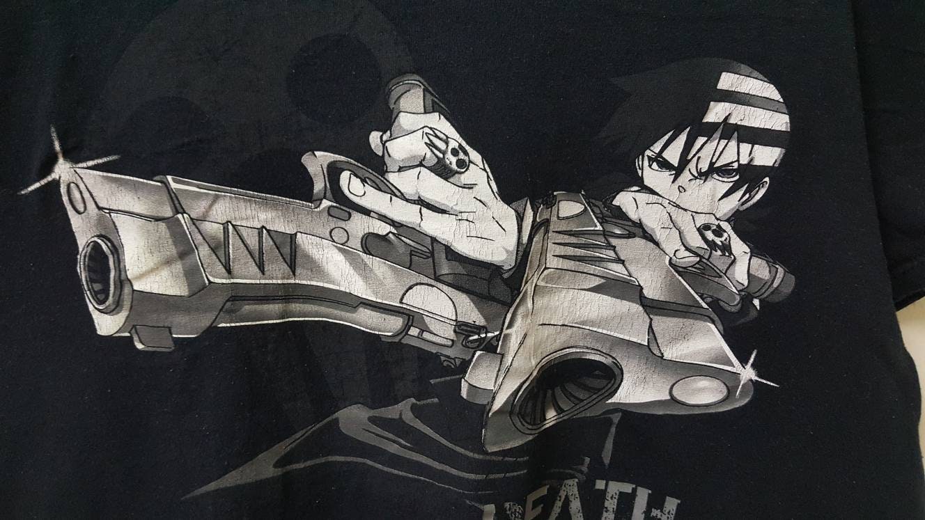ソウルイーター ヴィンテージ 00s アニメ Tシャツ デス・ザ・キッド L ソウルイーター ヴィンテージ 00s アニメ Tシャツ デス・ザ