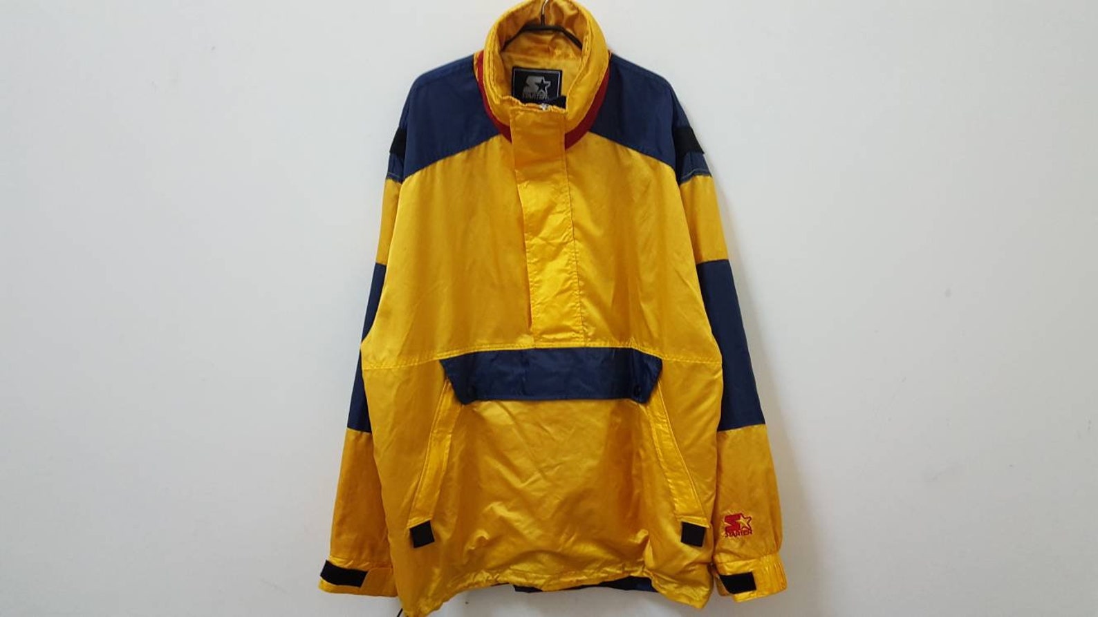 Vintage 90s STARTER anorak nylon jacket multi color block | Etsy