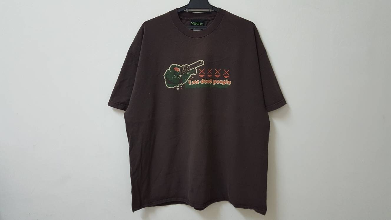 Vintage 00s HALO 2 Xbox Gaming Promo T Shirt Rare Video Game