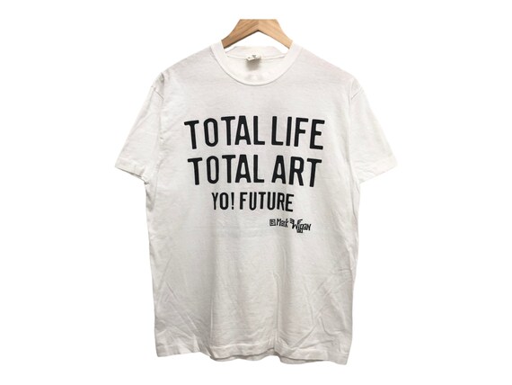 ☆New Era☆ Pop Art Palo T-Shirt Off White 14679785 Vintage 90s MARK WIGAN Total Life Total Art Yo! Future