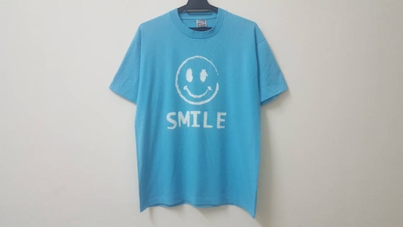 Vintage 80er Jahre 90er Jahre Smile Smiley T Shirt Rave Hyper Etsy