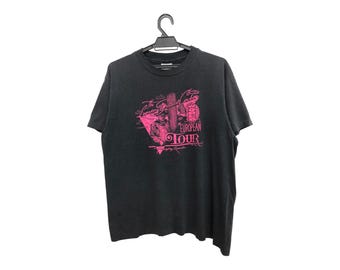 Vintage 90s 1992 THE METEORS Psychobilly Punk Rock Concert Tour T