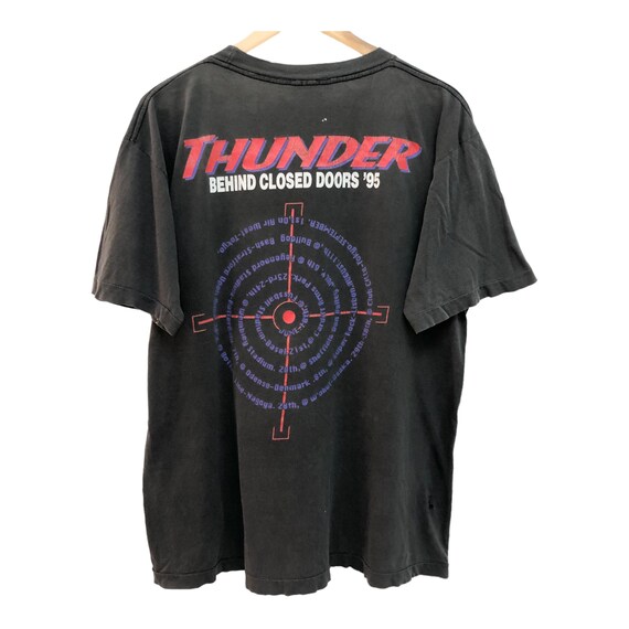 【1993studio】 90S Big Graphic T-Shirt / 追跡付 Vintage 90s 1995 THUNDER Behind Closed Doors Album Promo