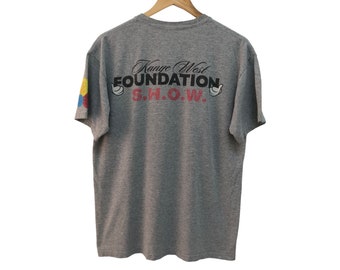 Vintage 00s KANYE WEST foundation show promo tee rare beauty distressed collectible hip hop rap tee icon