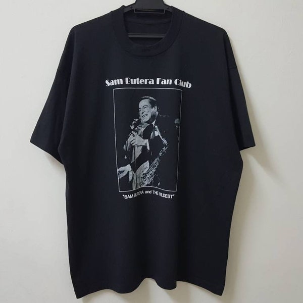 Vintage 90s SAM BUTERA american tenor sexophonist fan club sam butera and the wildest with quote single stitch r&b jazz style t shirt