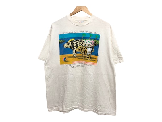 Vintage 90s T. P. SPEER Art Tee Chuck and Roy Suddenly Realize