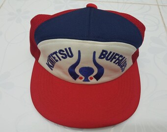 vintageantique帽子即興curiosbarairono boushi Vintage 80s 90s Curious George The Toy Works Youth Hat AOP