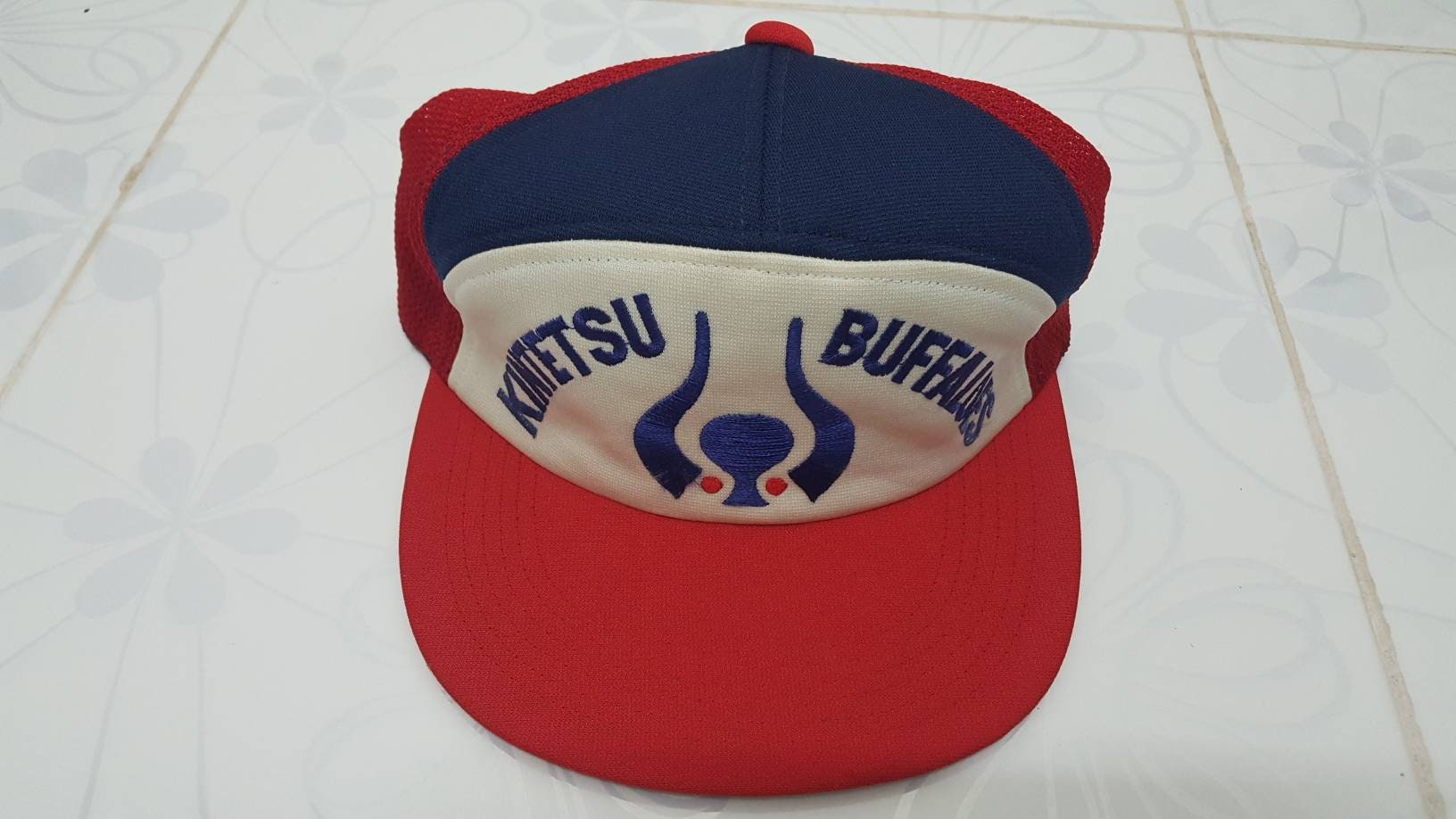 KINTETSU BUFFALOS CAP VINTAGE 日本製 TARO Vintage 70s 80s Kintetsu BUFFALOES Original Logo Art by TARO