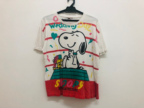 Vintage 80s SNOOPY peanuts characters all over pr… - image 1
