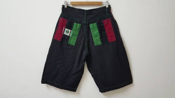 Vintage 90s CROSS COLOURS Short Pant Denim Colour Block Vintage 90s CROSS COLOURS Short Pant Denim Colour Block