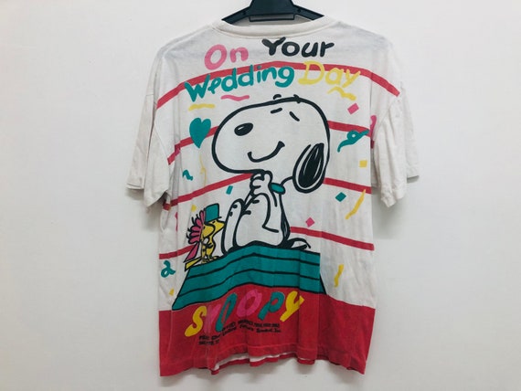 Vintage 80s SNOOPY peanuts characters all over pr… - image 2